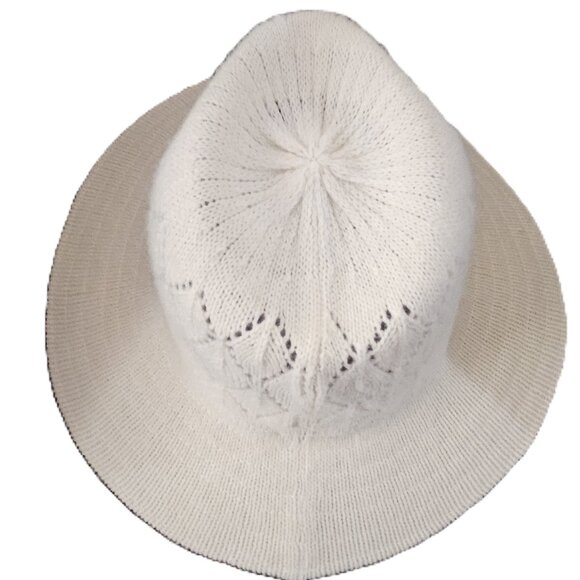 Studio36 Fedora style Hat Open Weave Dented crown Front pinch Flat brim - Picture 9 of 16